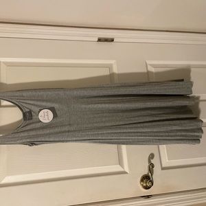 Gray midi sundress with pockets